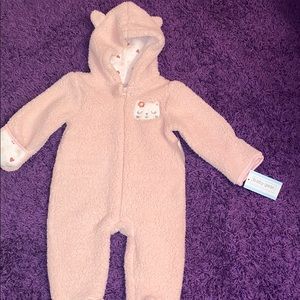 Brand new hooded baby bodysuit